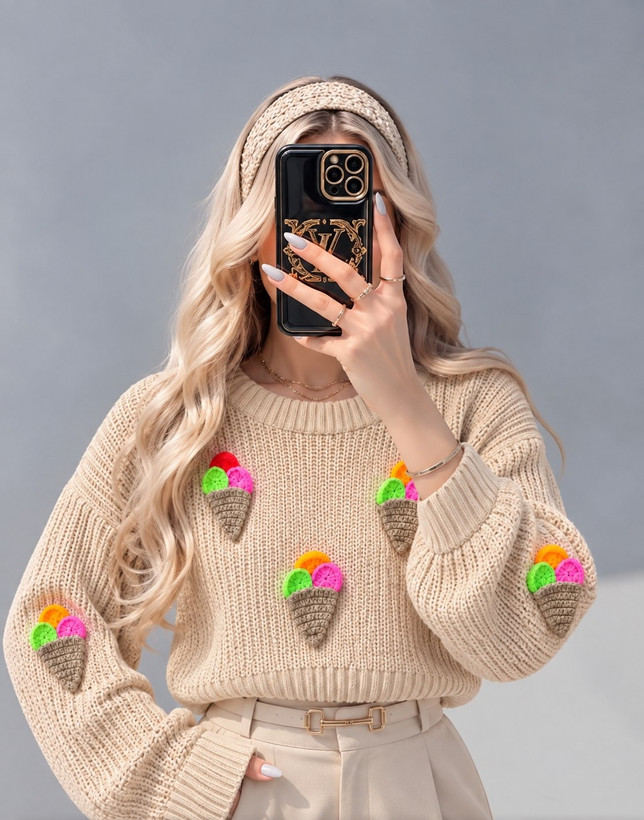 کراپ بافت پینترستی طرح بستنی